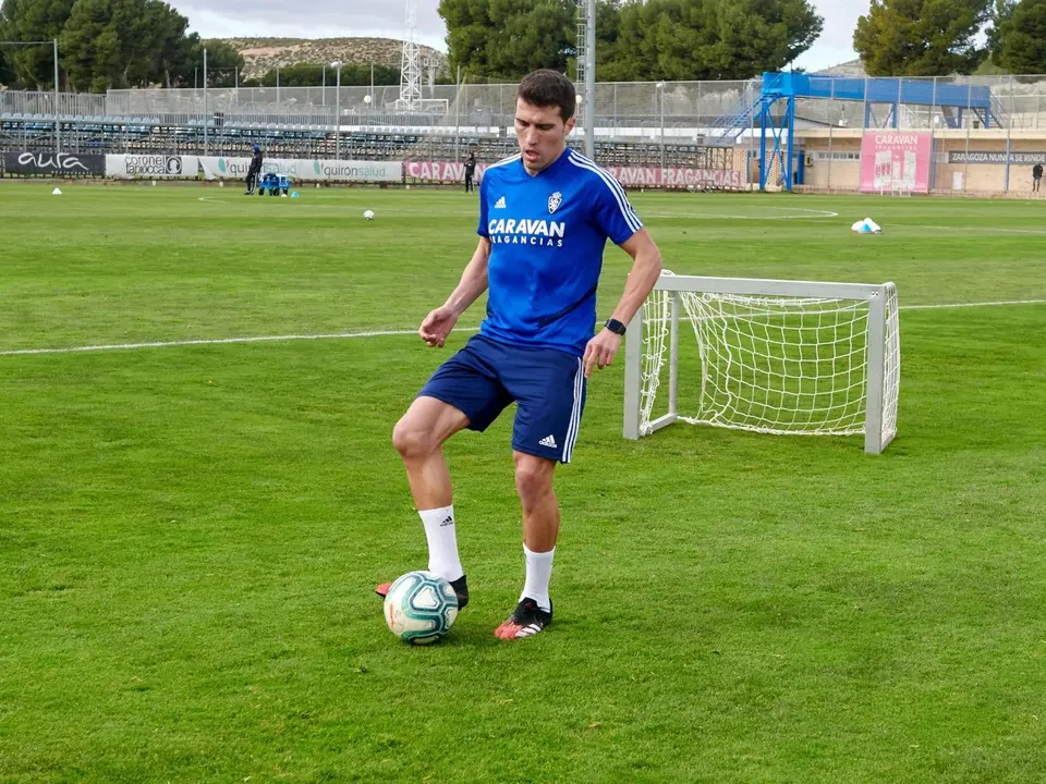 Zapater en un entrenamiento. | Foto: Real Zaragoza