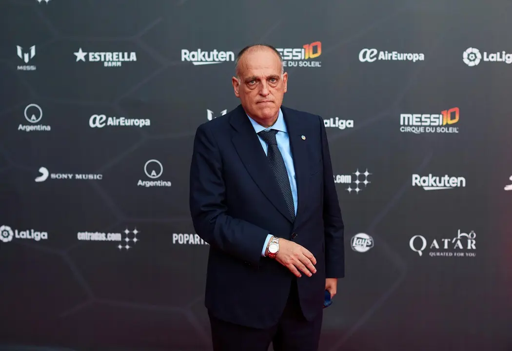 El presidente de LaLiga Javier Tebas. EFE/Alejandro Garc&iacute;a/Archivo