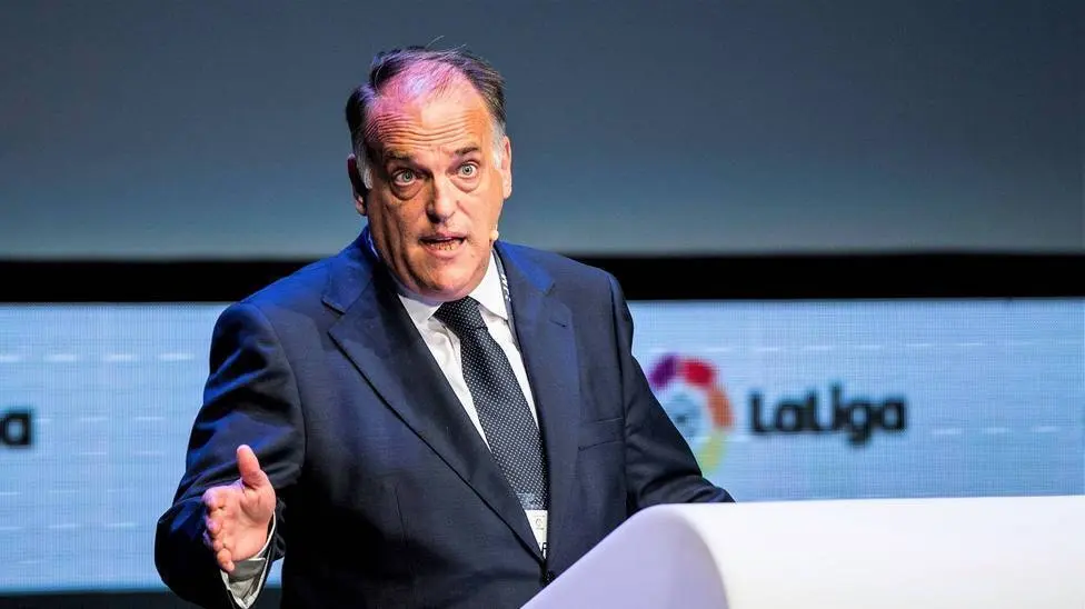 Javier Tebas, presidente de la LFP, entidad que establece el l&iacute;mite salarial / EFE