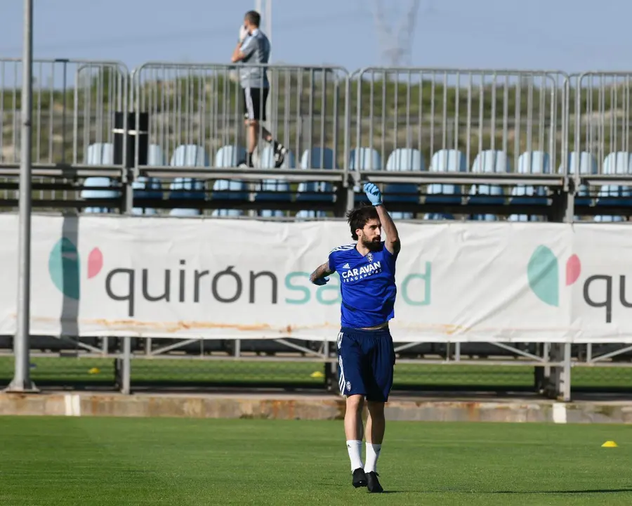 Eguaras, uno de los primeros en pisar la Ciudad Deportiva. Foto: Real Zaragoza