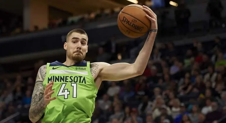 Juancho Hernang&oacute;mez, con los Minnesotta Timberwolves. Foto: Getty Images
