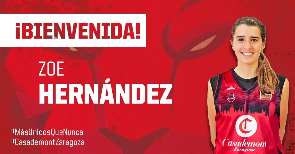 Cartel del Casademont Zaragoza para Zoe Hern&aacute;ndez