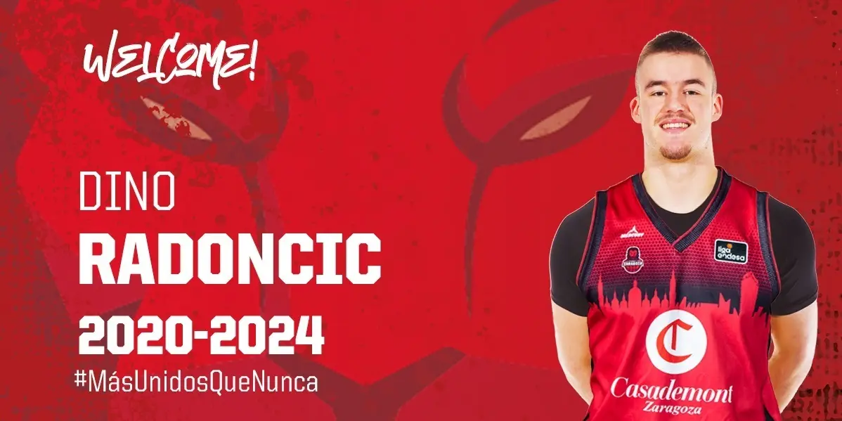 Cartel del Casademont Zaragoza para Dino Radoncic