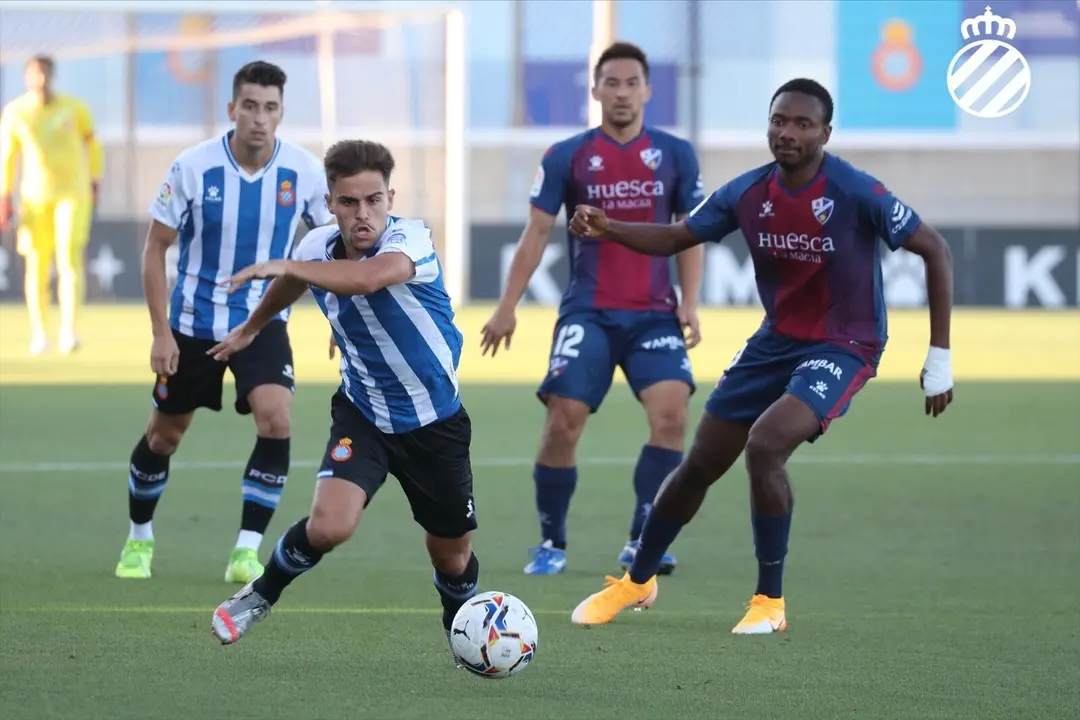 Imagen del amistoso entre el Espanyol y la SD Huesca. Foto: SDH