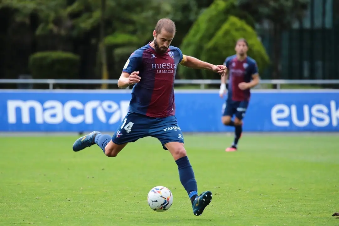 Pulido durante un partido de pretemporada con el Huesca I Foto: SD Huesca