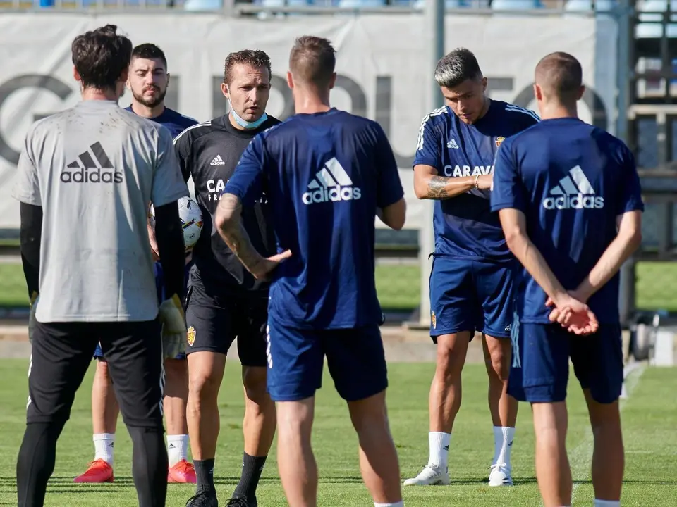 Rub&eacute;n Baraja en un entrenamiento con el Real Zaragoza en la Ciudad Deportiva. Foto: Real Zaragoza