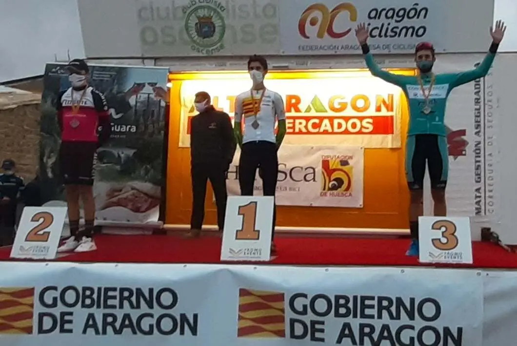 Podio Sub23 del Campeonato de Arag&oacute;n