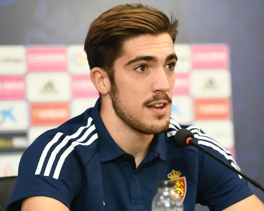 Gaizka Larrazabal, en la sala de Prensa de La Romareda. Foto: Real Zaragoza