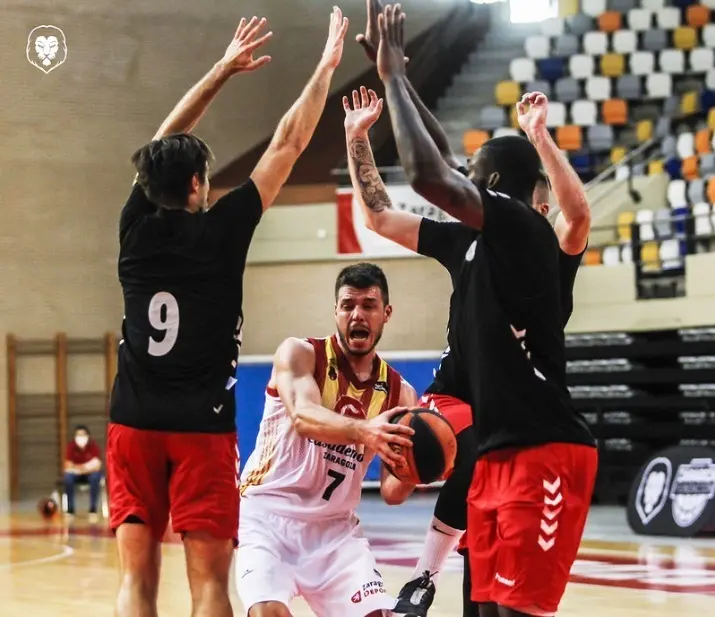 Barreiro, en el choque de pretemporada ante GBC. Foto: Esther Casas/Casademont Zaragoza
