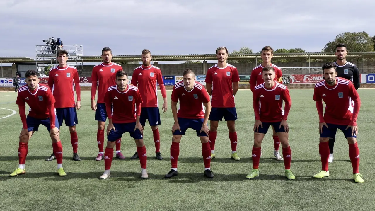 El once inicial, en uno de los partidos de esta pretemporada. Foto: SD Tarazona