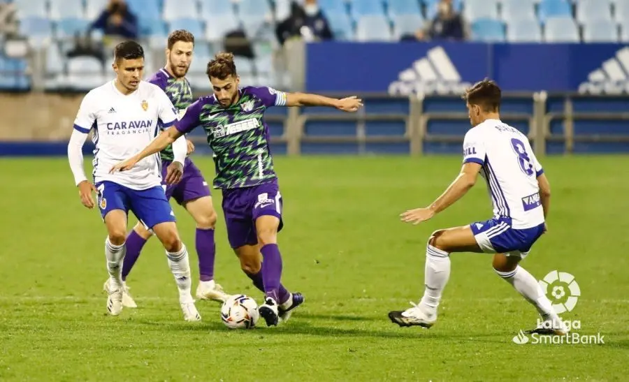 El Real Zaragoza perdi&oacute; ante el M&aacute;laga en la primera vuelta por 1 a 2. Foto: LFP