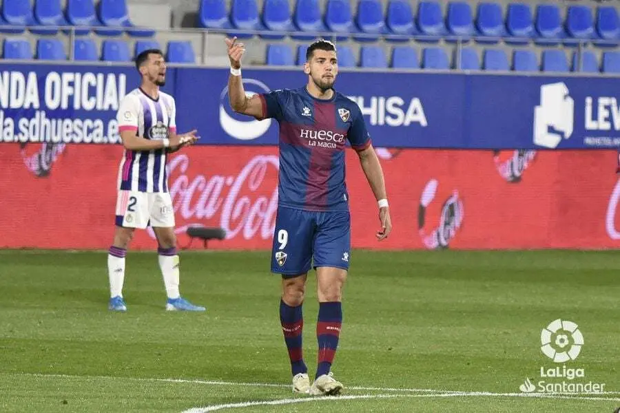 Rafa Mir tras el tanto marcado al Real Valladolid. | Foto: LaLiga