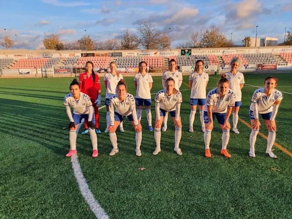 Once titular del Zaragoza CFF ante el RCD Espanyol B. Foto: Zaragoza CFF