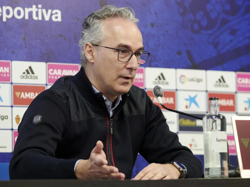 Torrecilla en la rueda de prensa. | Foto: Real Zaragoza