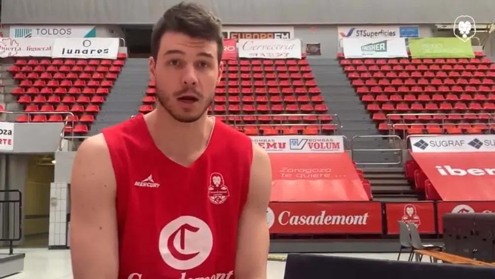 Jonathan Barreiro, en un fotograma del Casademont Zaragoza