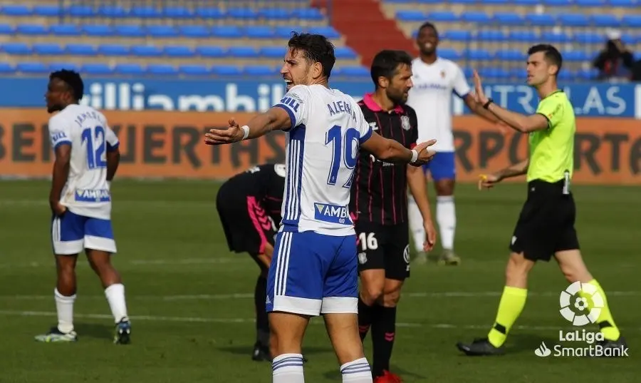 &Aacute;lex Alegr&iacute;a se estrena como goleador en La Romareda. Foto: LaLiga SmartBank
