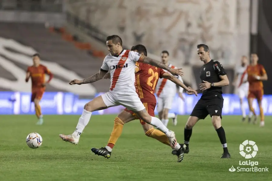 El Real Zaragoza pierde en Vallecas despu&eacute;s de adelantarse 0-2. Foto: LaLiga SmartBank
