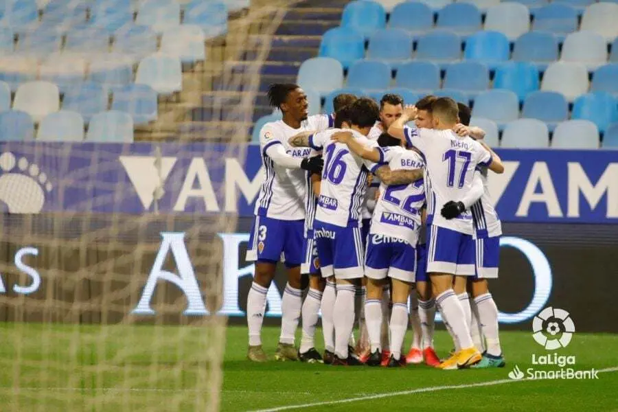 El Real Zaragoza ante el Mirand&eacute;s Foto: LFP