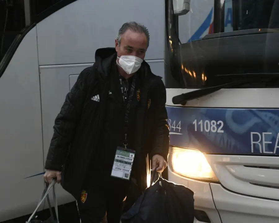 Juan Ignacio Mart&iacute;nez a su llegada a La Romareda | Real Zaragoza