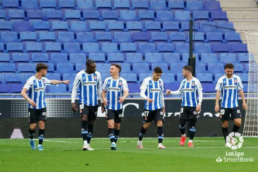 El Espanyol en su victoria ante Las Palmas. Foto: LFP