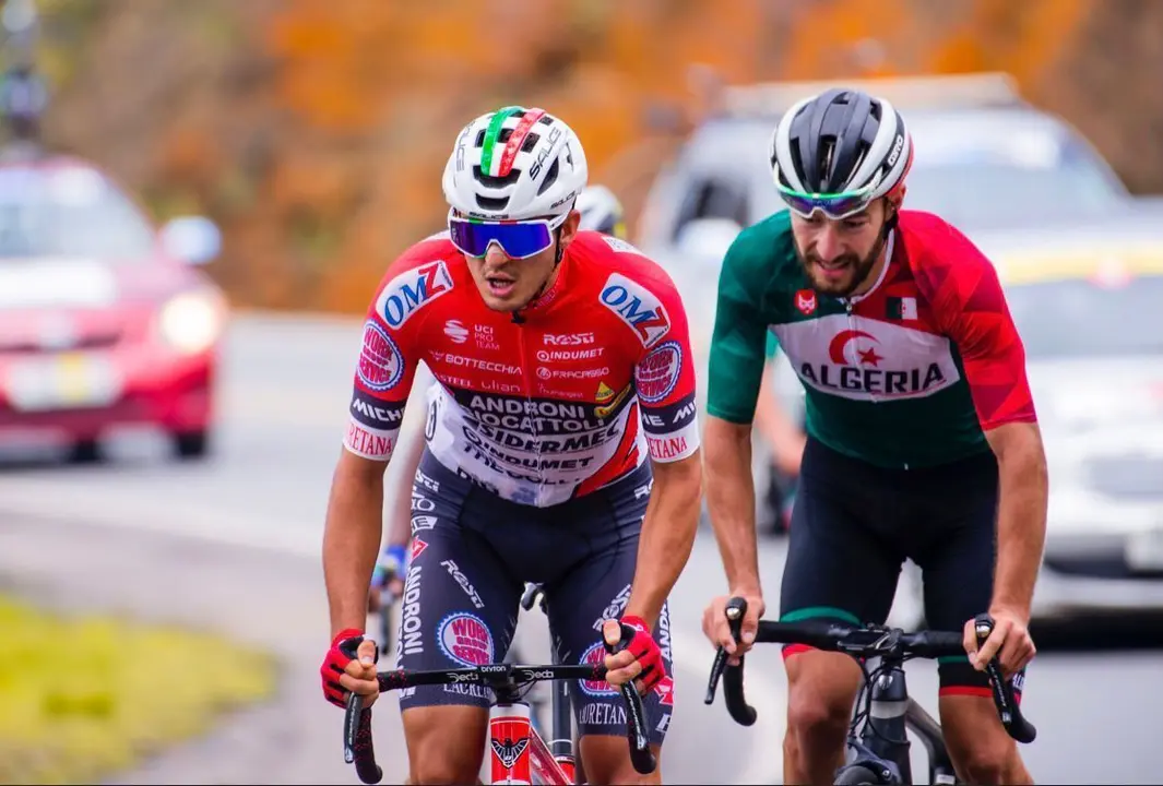 Mart&iacute; Vigo, en pleno esfuerzo en el Tour de Rwanda. Foto: Cedida