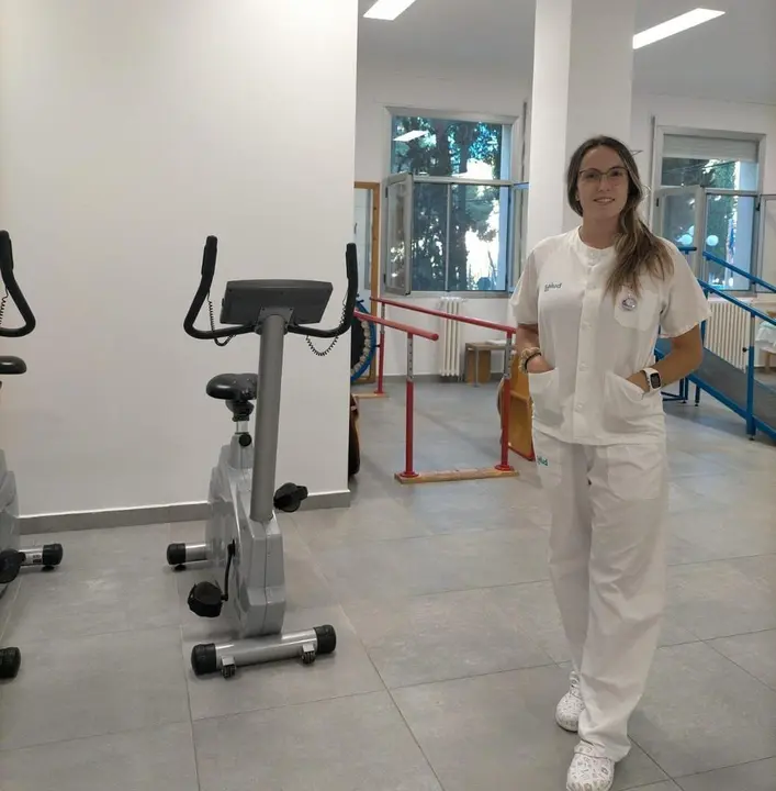 Andrea Blas, en el centro de trabajo. Imagen cedida