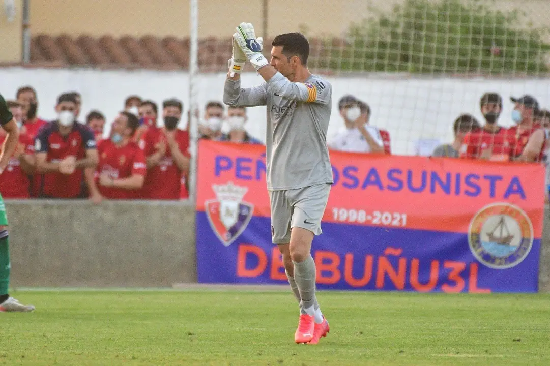 Andr&eacute;s Fern&aacute;ndez en el amistoso contra el Osasuna.