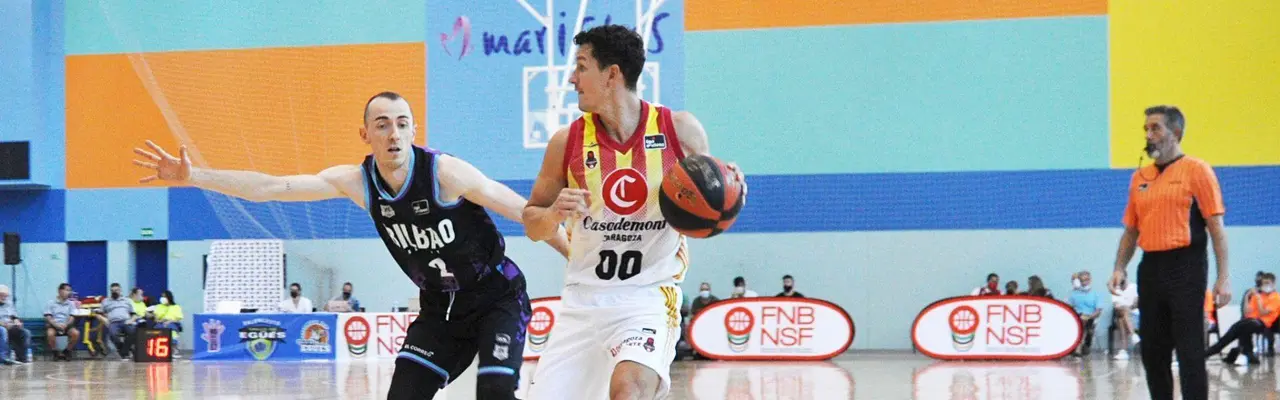 Casademont Zaragoza derrot&oacute; a Bilbao Basket en un partido muy irregular. Fuente: FN Baloncesto