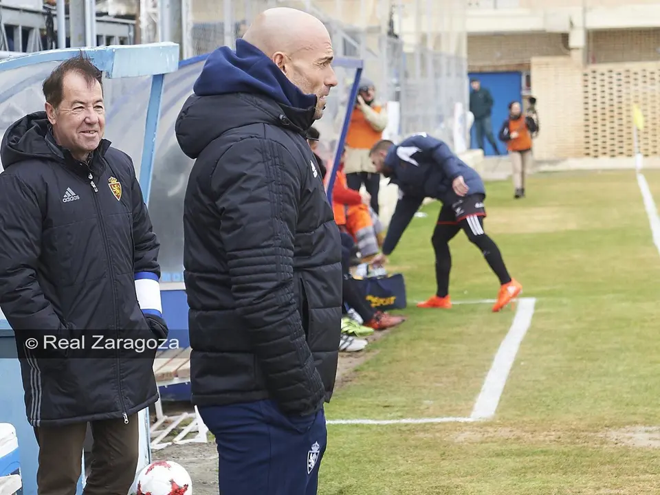 C&eacute;sar L&aacute;inez durante su etapa como t&eacute;cnico en La Ciudad Deportiva | Foto: Real Zaragoza.