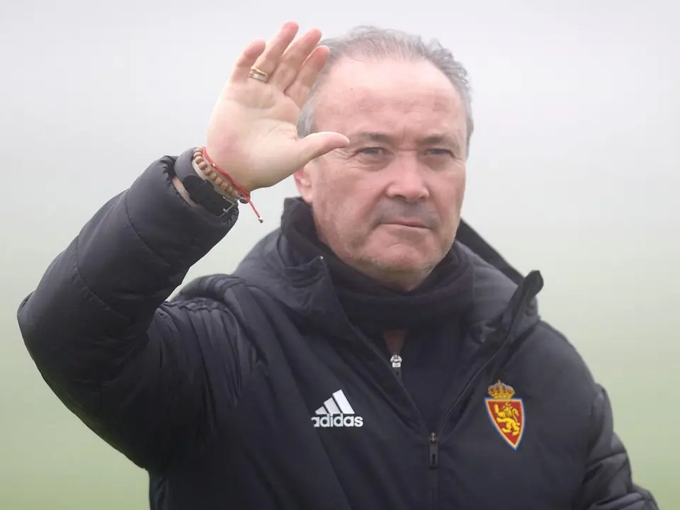 Juan Ignacio Mart&iacute;nez en un entrenamiento en La Ciudad Deportiva | Foto:&nbsp;Real Zaragoza