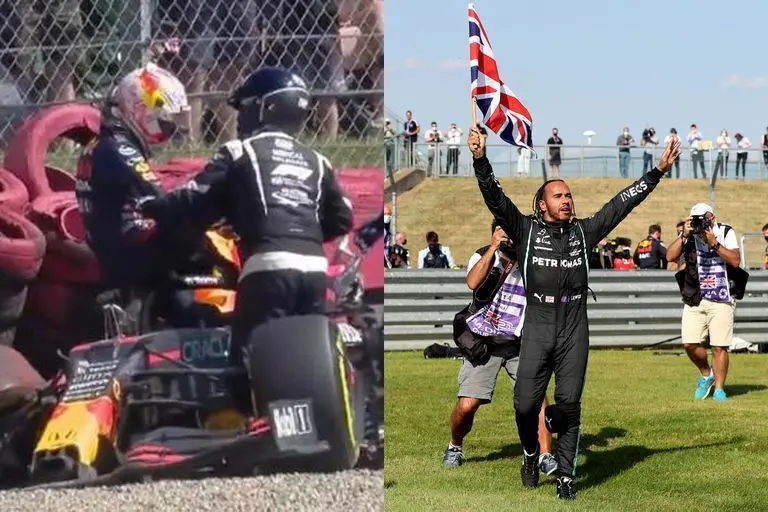 Hamilton celebr&oacute; su victoria en Gran Breta&ntilde;a tras mandar a Verstappen al hospital