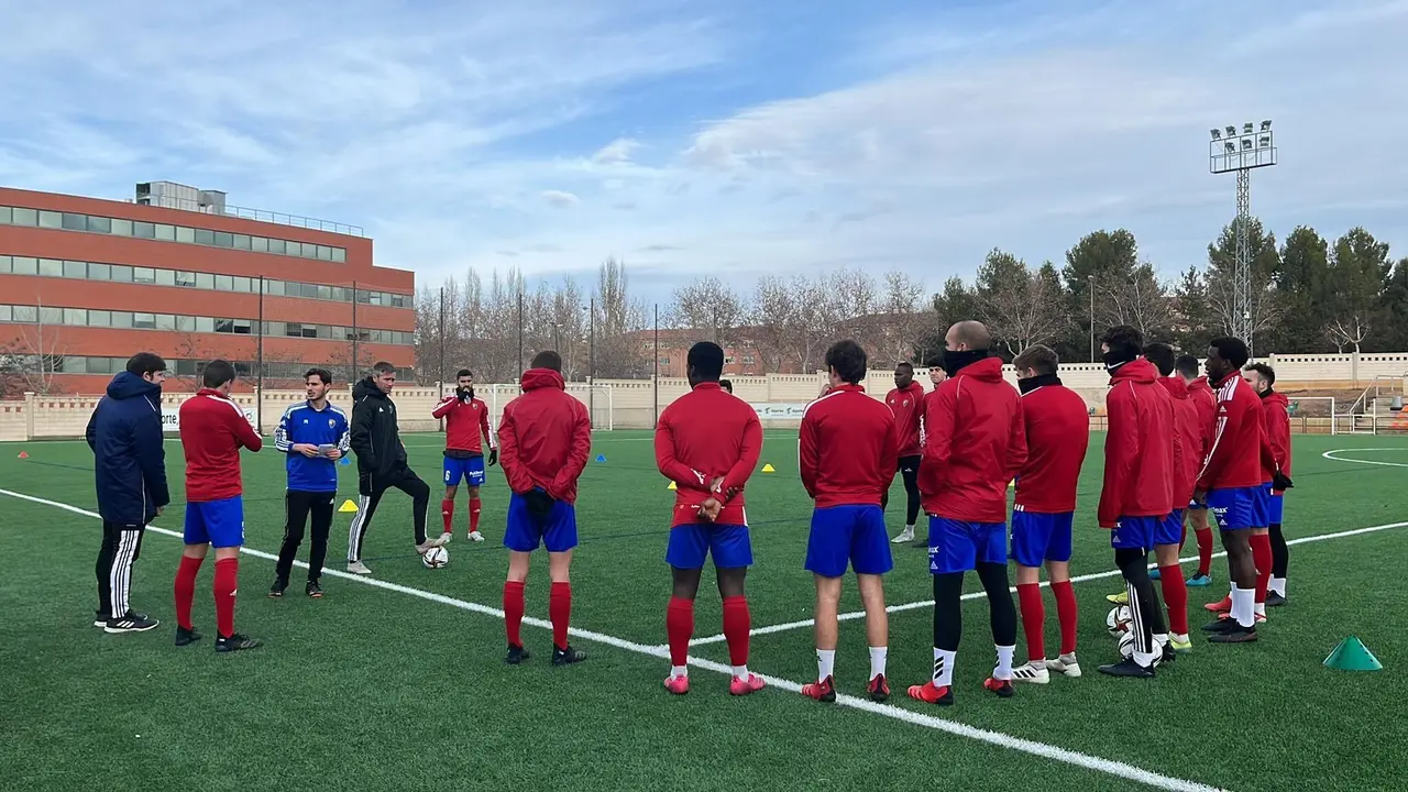 Los turolenses en un entrenamiento. | Foto: CD Teruel