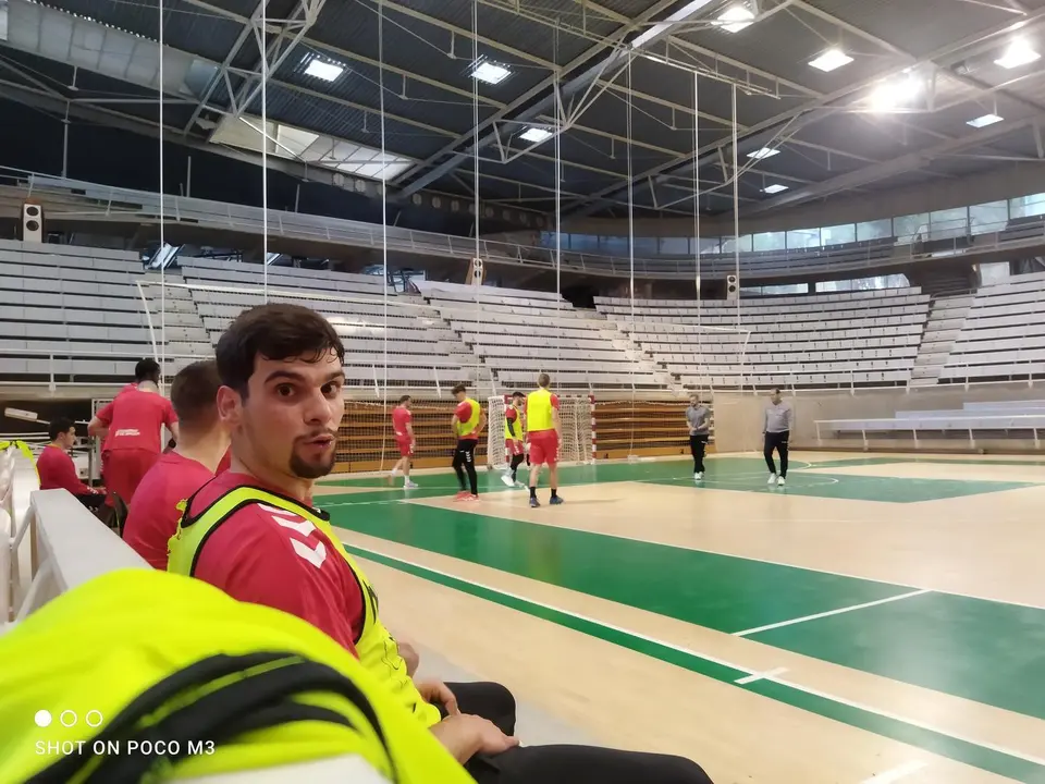 Miguel Malo, en una imagen de archivo, durante un entrenamiento del Bada Huesca. Foto: Sportaragon