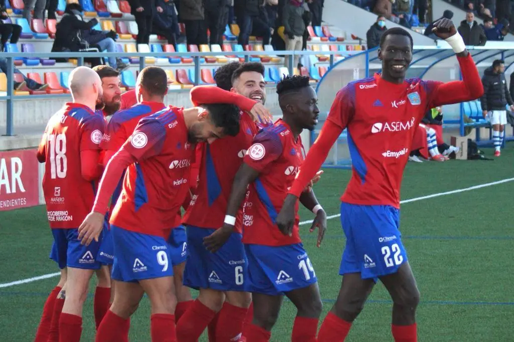 El Tarazona celebrando el gol contra la SD Ejea. | Foto: SD Tarazona