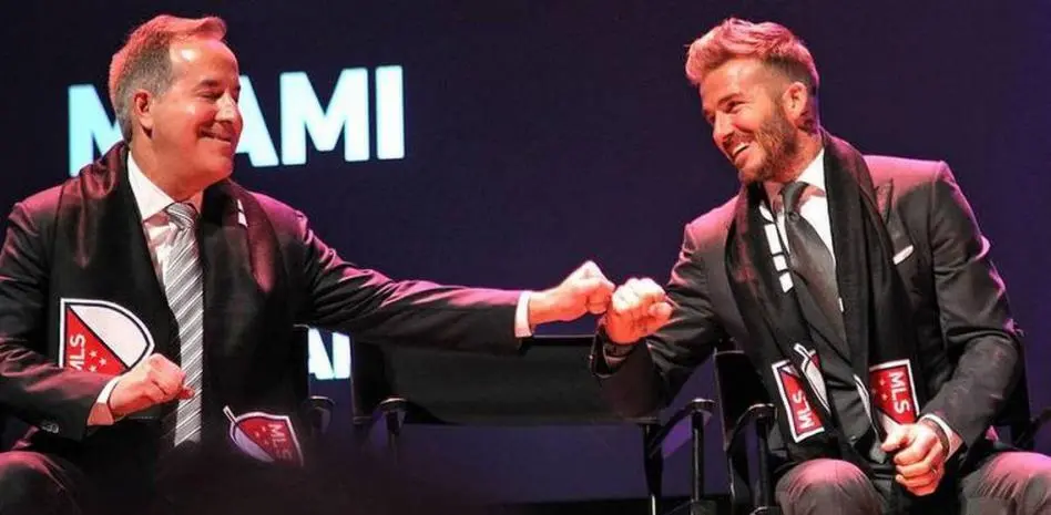 Jorge Mas Santos y David Beckham en un acto del Inter de Miami | Foto: EFE