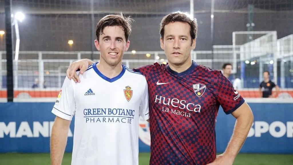 Dubai tambi&eacute;n fue escenario del derbi entre la SD Huesca y el Real Zaragoza. Foto: SD Huesca