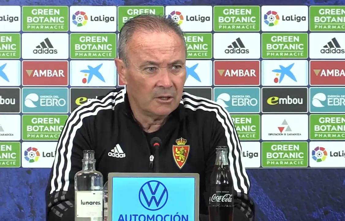 Jim en la rueda de prensa previa al partido contra el Alcorc&oacute;n. | Foto: Real Zaragoza
