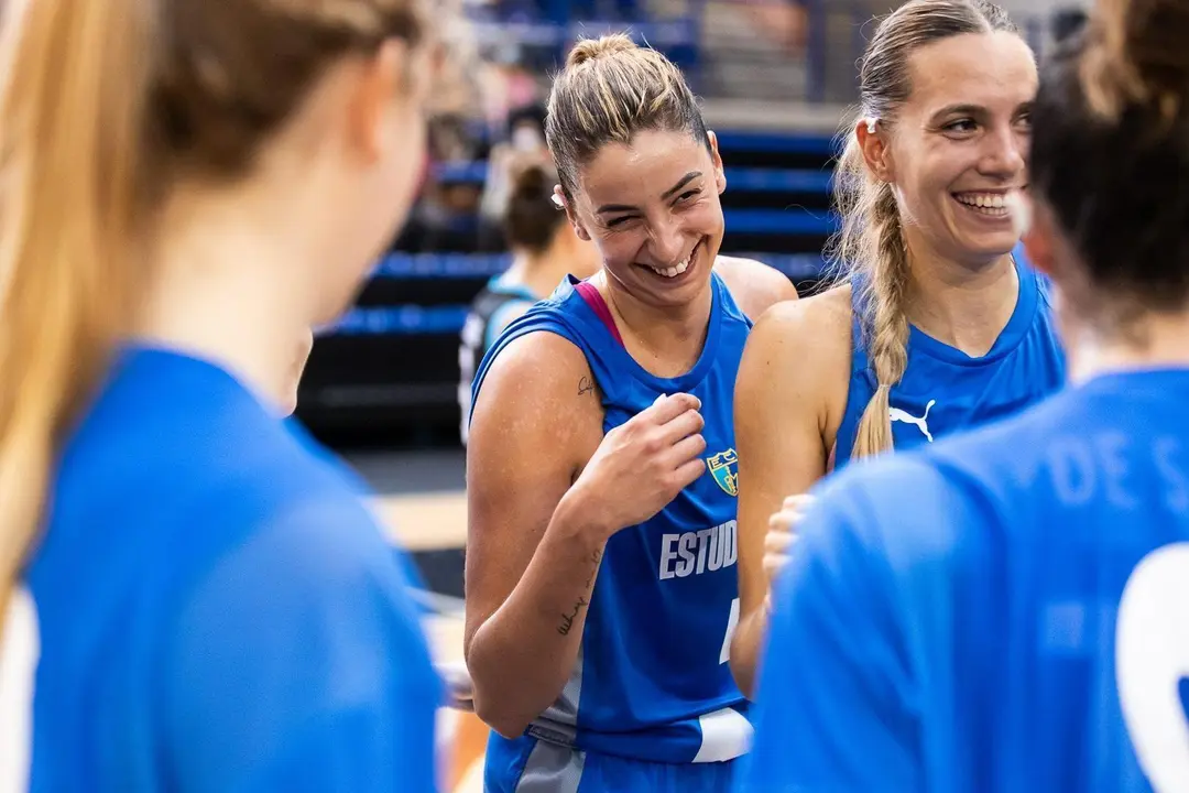 Mariona Ortiz, en un entrenamiento con el Estu | Foto: Movistar Estudiantes