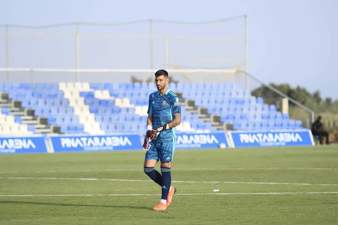 &Aacute;lvaro Rat&oacute;n durante un partido de pretemporada | Real Zaragoza
