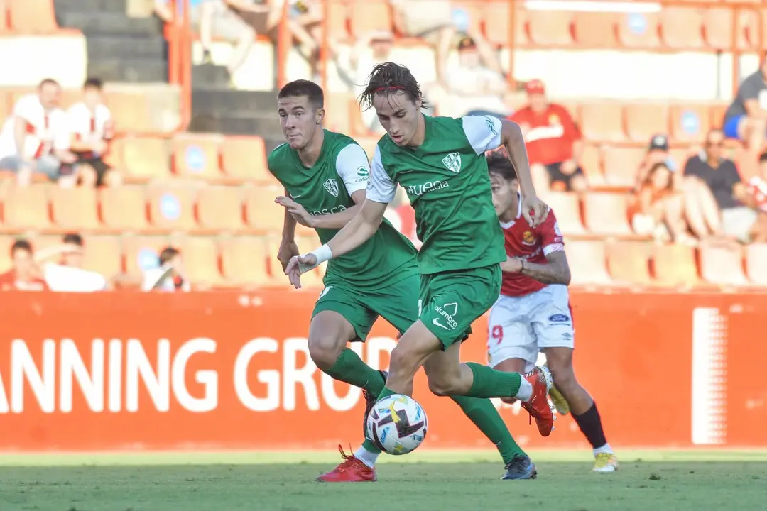 David Garc&iacute;a. en una imagen jugando el pasado mes de agosto. Foto: SD Huesca