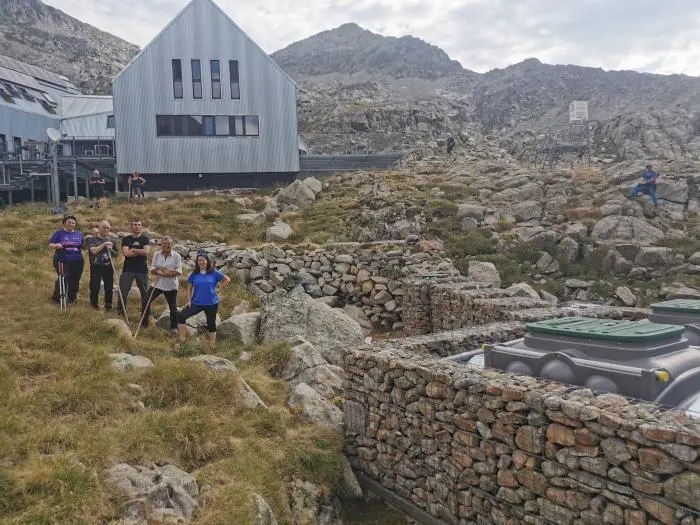 Visita a la nueva depuradora del refugio Cap de LLauset. Foto: DPH