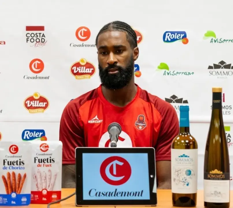 Howard Sant-Roos, este martes en sala de prensa | Foto: Basket Zaragoza