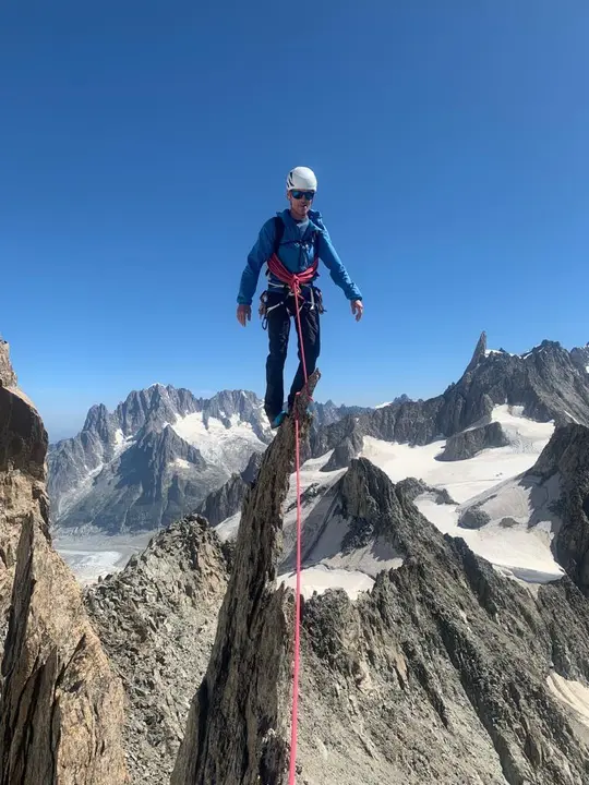 David Pujol, gu&iacute;a de monta&ntilde;a con base en Chamonix. Foto: Cedida