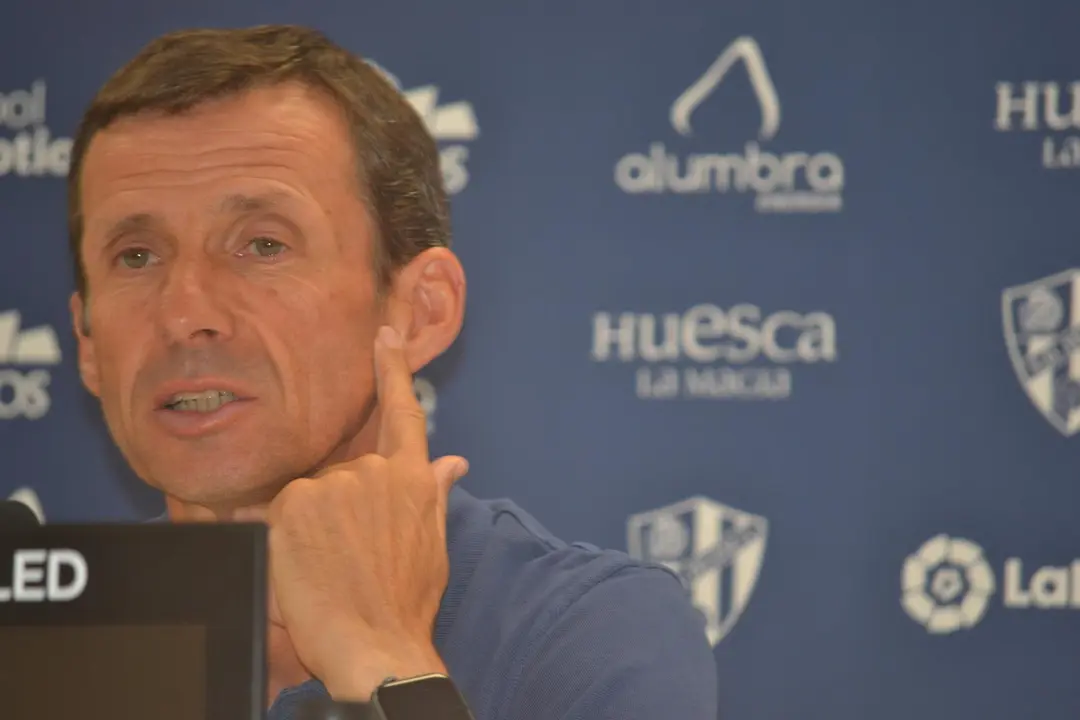 Ziganda en la sala de prensa de El Alcoraz | Foto: Sportaragon