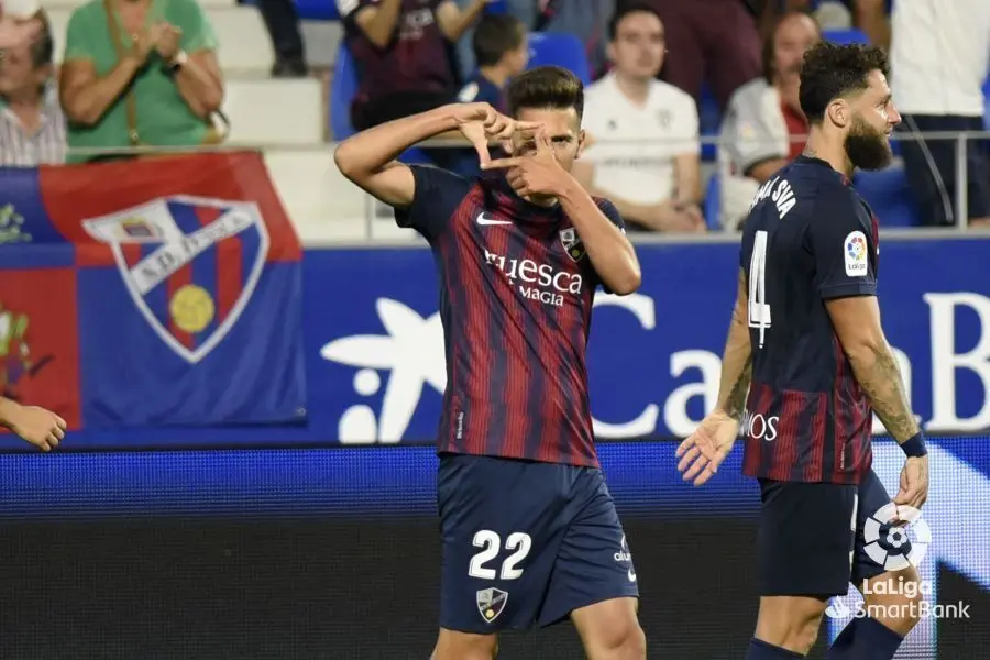 Juan Carlos celebra su gol al M&aacute;laga | LaLiga