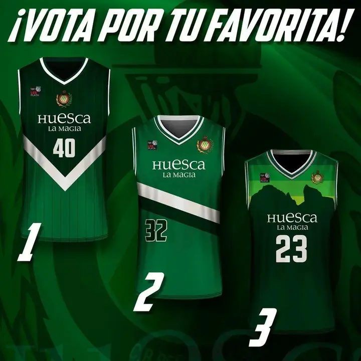 Las camisetas a elegir por los aficionados del CB Pe&ntilde;as. Foto: Cedida