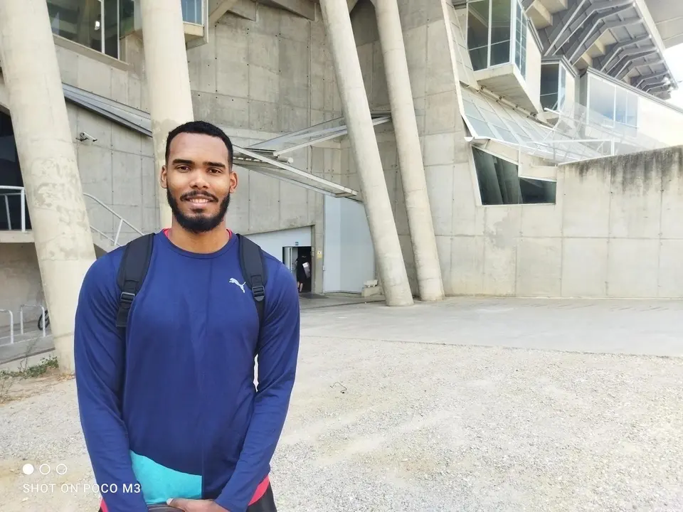 Frank Cordi&eacute;s, a las puertas del Palacio de los Deportes. Foto: Sportaragon