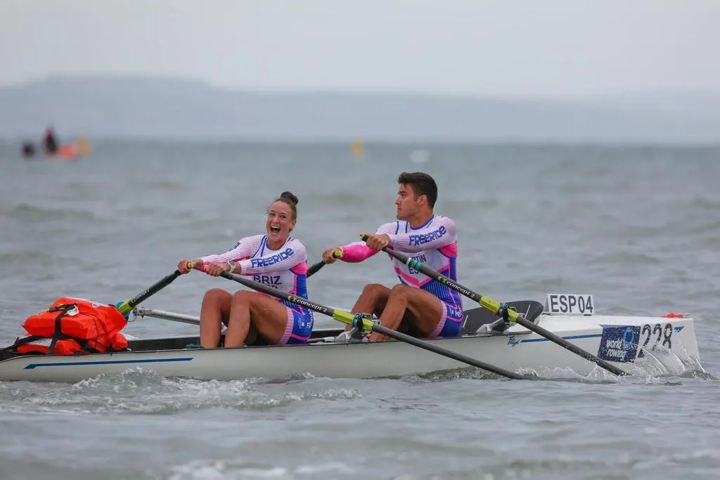 Esther Britz y Ander Mart&iacute;n, en la imagen, se hicieron con el Campeonato del Mundo celebrado en Gales. Foto: Cedida