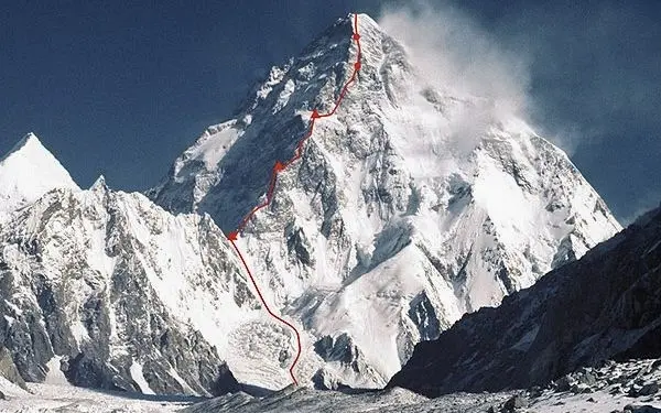 L&iacute;nea de la Magic Line al K2. Foto: Janusz Kurczab
