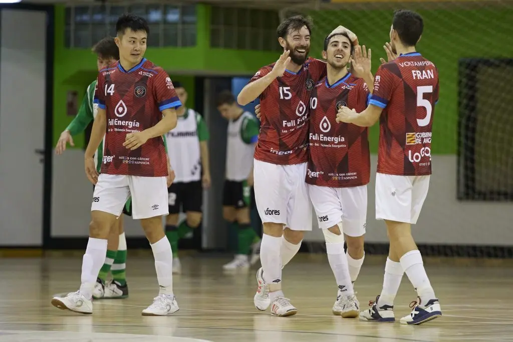 Los jugadores celebran uno de los goles de esta temporada | Foto: Full Energ&iacute;a Zaragoza web